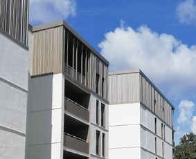 façades logements sociaux quartier du prissé à Bayonne