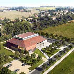 Plan 3D du futur pôle socio-culturel de Venerque