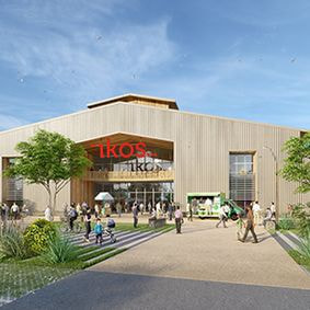 perspective 3D du futuru village ikos village duréemploi (c) AGC consultants