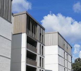 façades logements sociaux quartier du prissé à Bayonne