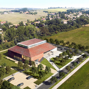 Plan 3D du futur pôle socio-culturel de Venerque