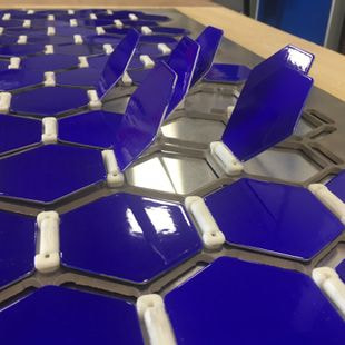 Prototype d'enveloppe de batiment bioinspirée développée dans le cadre de la thèse de Tessa Hubert