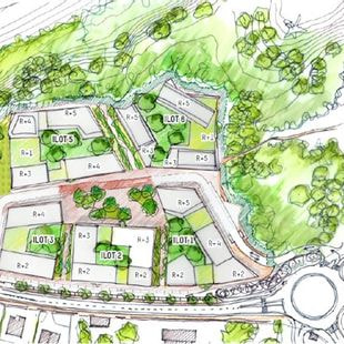 Dessin architectural du quartier du Prissé à Bayonne