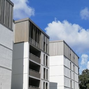 façades logements sociaux quartier du prissé à Bayonne